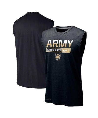 Men's Black Army Black Knights Wordmark Drop Legend Performance Tank Top $19.60 T-Shirts