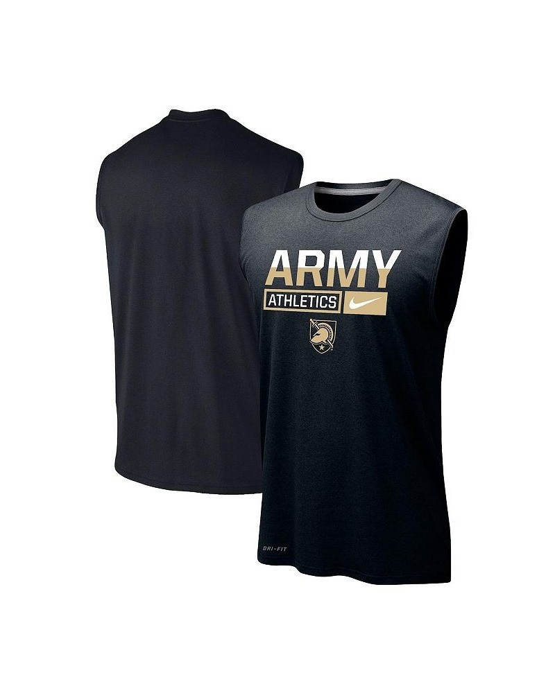 Men's Black Army Black Knights Wordmark Drop Legend Performance Tank Top $19.60 T-Shirts