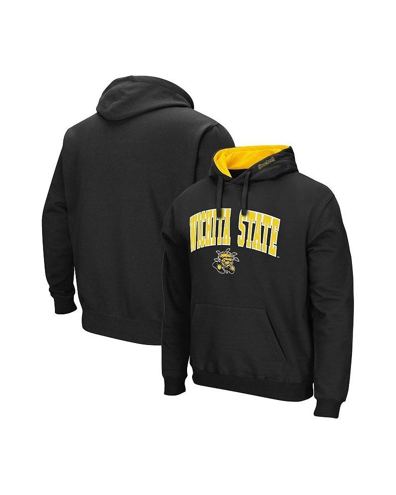 Men's Black Wichita State Shockers Arch and Logo Pullover Hoodie $21.07 Sweatshirt