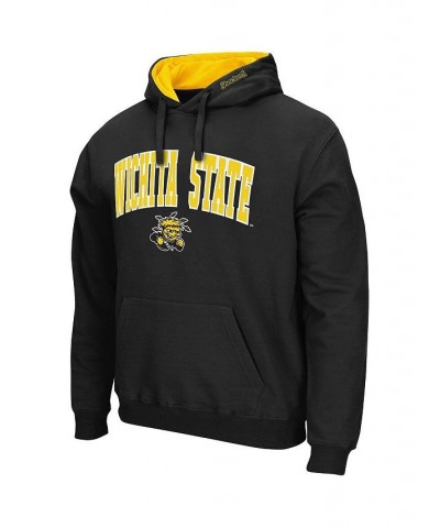 Men's Black Wichita State Shockers Arch and Logo Pullover Hoodie $21.07 Sweatshirt