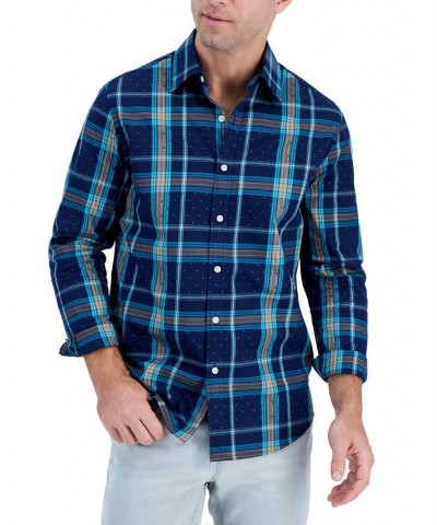 Men's Long-Sleeve Armin Plaid Shirt Blue $19.31 Shirts