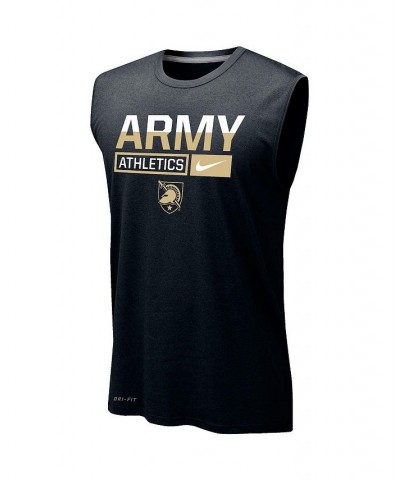 Men's Black Army Black Knights Wordmark Drop Legend Performance Tank Top $19.60 T-Shirts