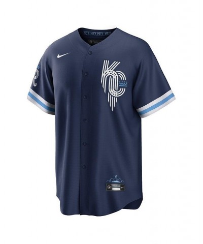 Men's Salvador Perez Navy Kansas City Royals 2022 City Connect Replica Player Jersey $70.70 Jersey