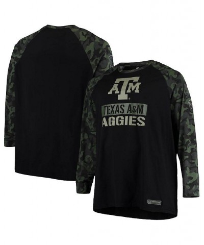 Men's Black, Camo Texas A&M Aggies OHT Military-Inspired Appreciation Big and Tall Raglan Long Sleeve T-shirt $28.20 T-Shirts