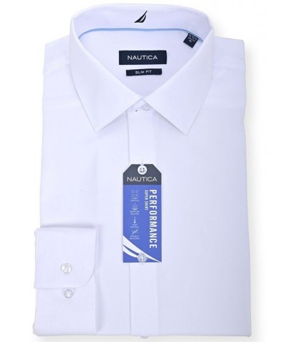 Men's Slim Fit Supershirt Dress Shirt White $23.27 Dress Shirts