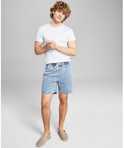 Men's Pull-On Drawstring Denim Shorts Blue $25.65 Shorts