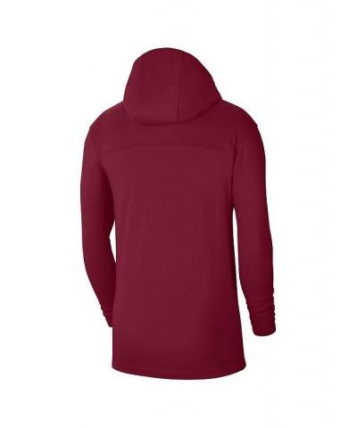 Men's Crimson Oklahoma Sooners Off-Field Performance Long Sleeve Hoodie T-shirt $29.14 T-Shirts