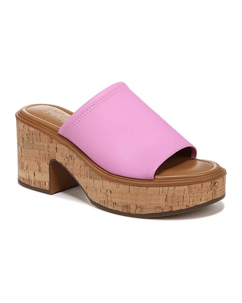 Cassie Platform Slides Pink $44.55 Shoes