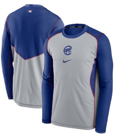 Men's Gray, Royal Chicago Cubs Authentic Collection Game Performance Pullover Sweatshirt $26.65 Sweatshirt