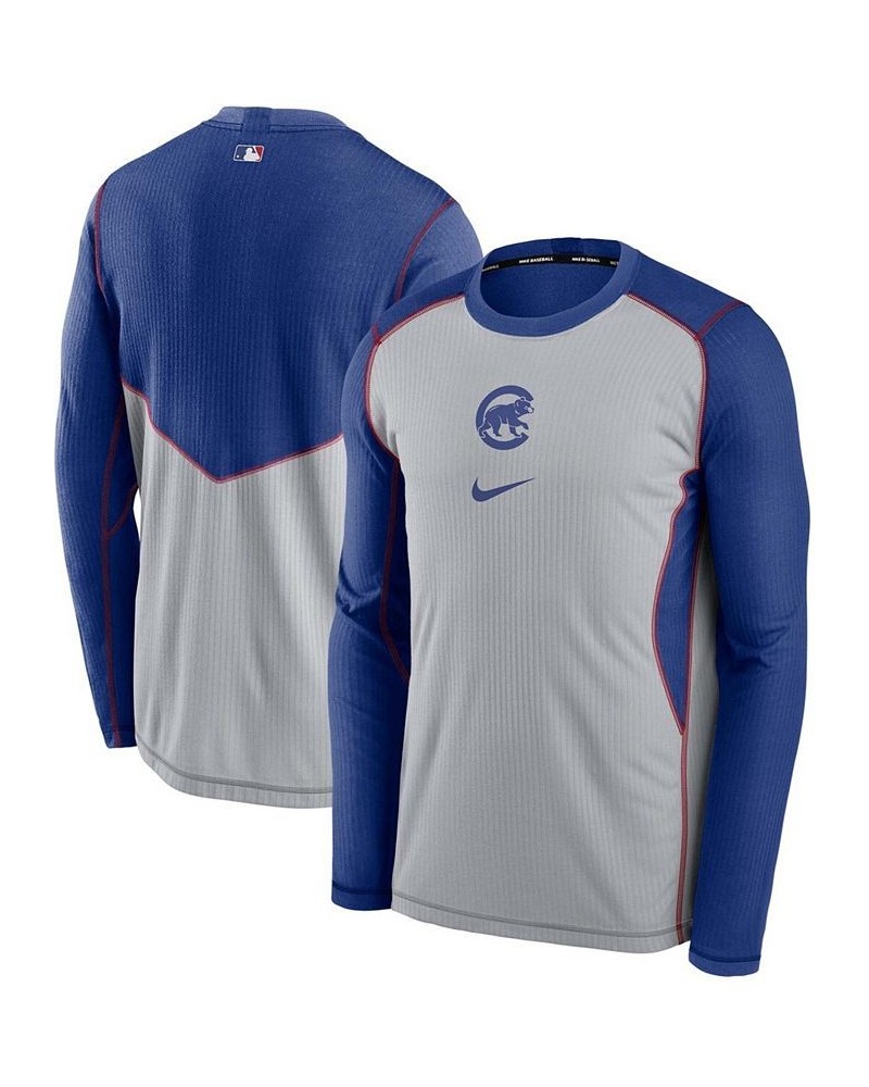 Men's Gray, Royal Chicago Cubs Authentic Collection Game Performance Pullover Sweatshirt $26.65 Sweatshirt