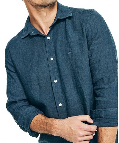 Men's Classic-Fit Long-Sleeve Button-Up Solid Linen Shirt PD03 $30.96 Shirts