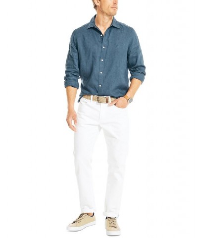 Men's Classic-Fit Long-Sleeve Button-Up Solid Linen Shirt PD03 $30.96 Shirts