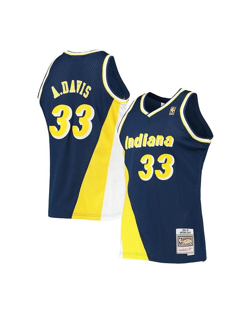 Men's Antonio Davis Navy Indiana Pacers 1996-97 Hardwood Classics Swingman Jersey $58.00 Jersey