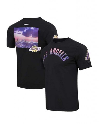 Men's Black Los Angeles Lakers City Scape T-shirt $27.25 T-Shirts