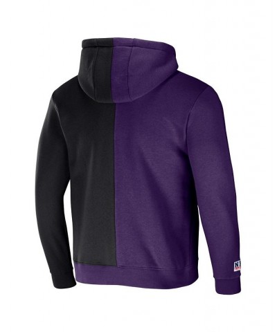 Men's NFL X Staple Purple, Black Baltimore Ravens Split Logo Pullover Hoodie $36.29 Sweatshirt