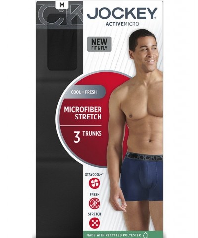 Active Microfiber Eco 2.5" Trunk - 3 Pack Black $16.09 Underwear