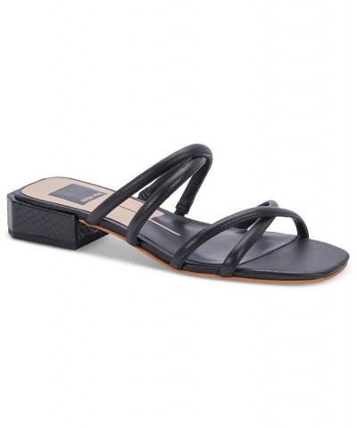 Women's Hapi Strappy Block-Heel Sandals Black $47.50 Shoes