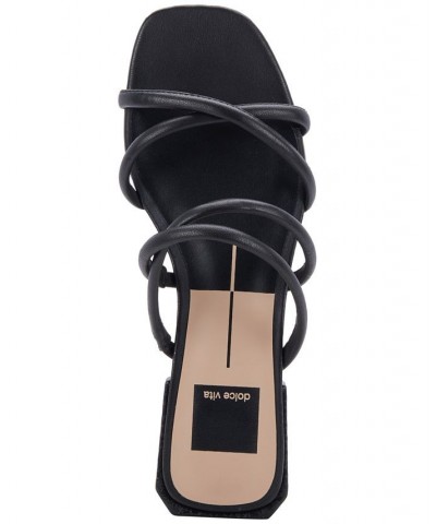 Women's Hapi Strappy Block-Heel Sandals Black $47.50 Shoes