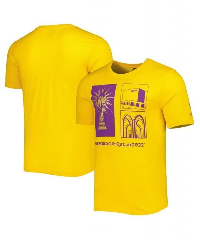 Men's Yellow FIFA World Cup Qatar 2022 Around The World T-shirt $16.10 T-Shirts