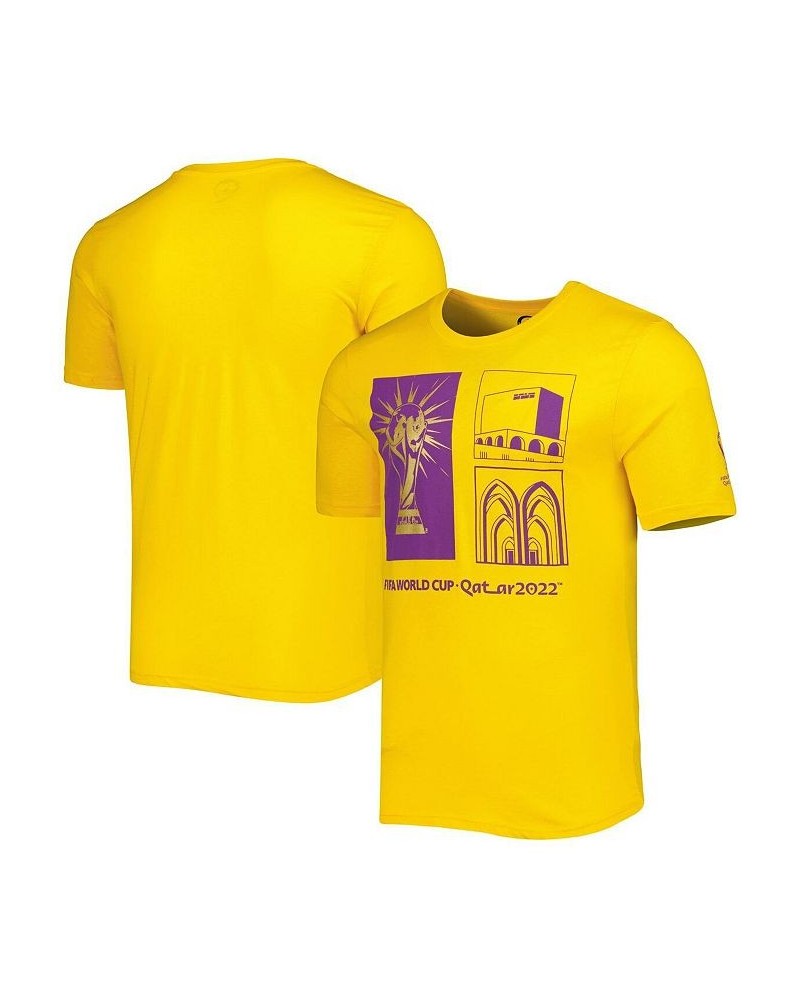 Men's Yellow FIFA World Cup Qatar 2022 Around The World T-shirt $16.10 T-Shirts