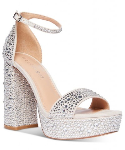 Omega Two-Piece Platform Dress Sandals White $48.95 Shoes