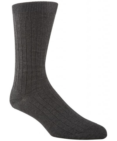 Men's Ribbed Socks Gray $9.56 Socks