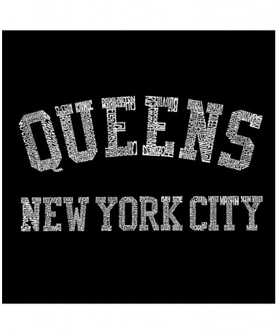 Men's Word Art Hoodie - Queens NY Neighborhoods Gray $24.60 Sweatshirt