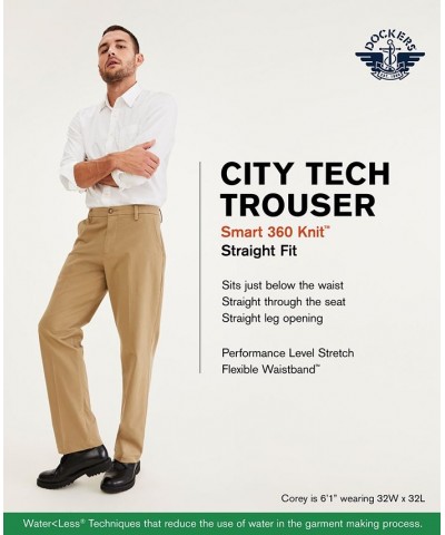 Men's Straight-Fit City Tech Trousers PD02 $30.80 Pants