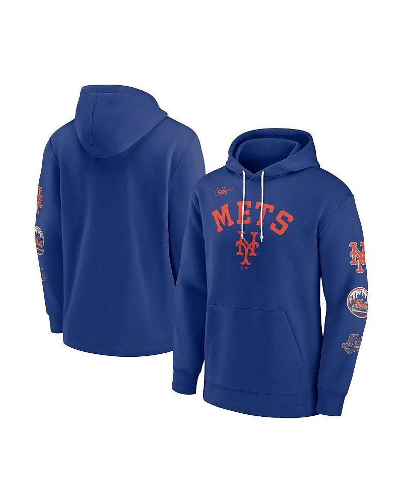 Men's Royal New York Mets Rewind Lefty Pullover Hoodie $38.95 Sweatshirt