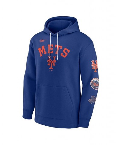 Men's Royal New York Mets Rewind Lefty Pullover Hoodie $38.95 Sweatshirt