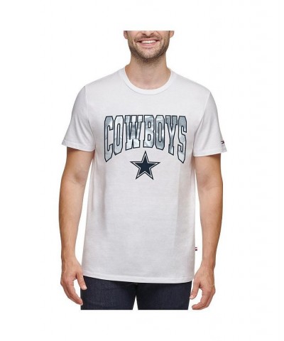 Men's White Dallas Cowboys Embroidered Patch T-shirt $17.20 T-Shirts