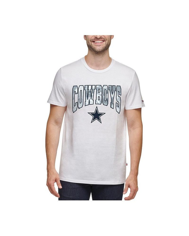 Men's White Dallas Cowboys Embroidered Patch T-shirt $17.20 T-Shirts