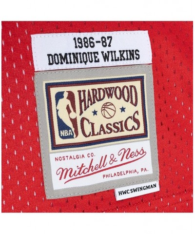 Men's Dominique Wilkins Yellow, Red Atlanta Hawks Hardwood Classics 1986-87 Split Swingman Jersey $58.00 Jersey