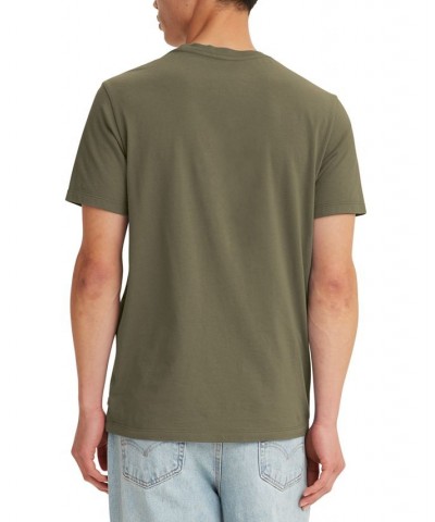 Men's Batwing Logo Graphic Crewneck T-Shirt Green $16.07 T-Shirts