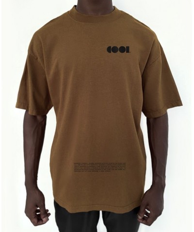 Men's End Racism 2 Logo Graphic T-Shirt Brown $38.69 T-Shirts