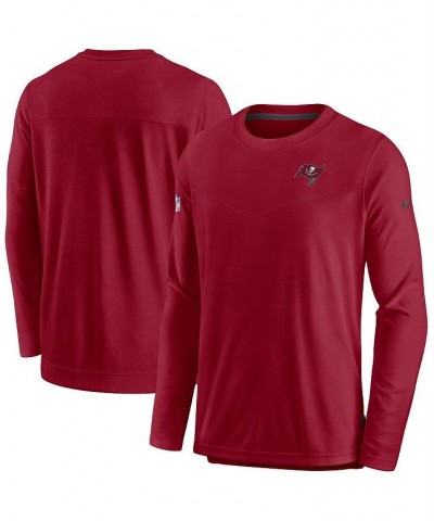 Men's Red Tampa Bay Buccaneers Sideline Lockup Performance Long Sleeve T-shirt $29.70 T-Shirts