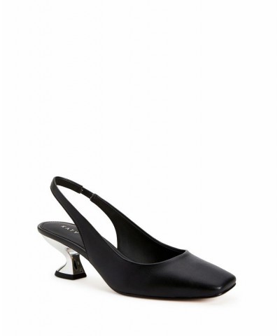 Women's The Laterr Sling Back Pumps Black $33.48 Shoes