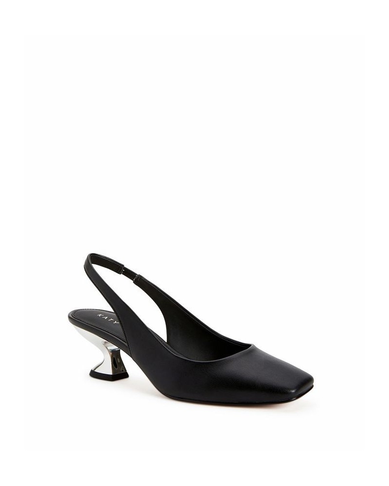 Women's The Laterr Sling Back Pumps Black $33.48 Shoes