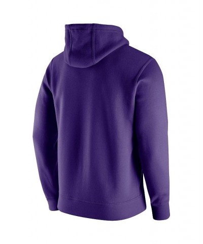 Men's Purple Clemson Tigers Retro Football Club Fleece Pullover Hoodie $37.40 Sweatshirt