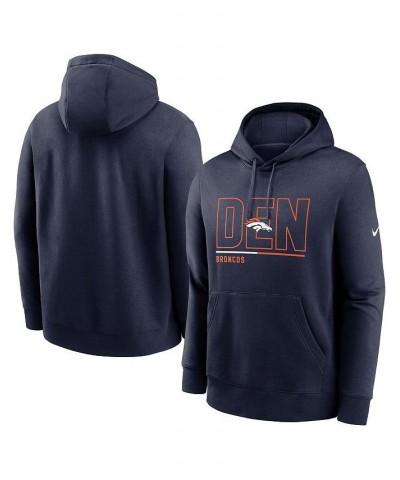 Men's Navy Denver Broncos City Code Club Fleece Pullover Hoodie $41.65 Sweatshirt