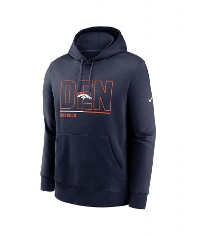 Men's Navy Denver Broncos City Code Club Fleece Pullover Hoodie $41.65 Sweatshirt