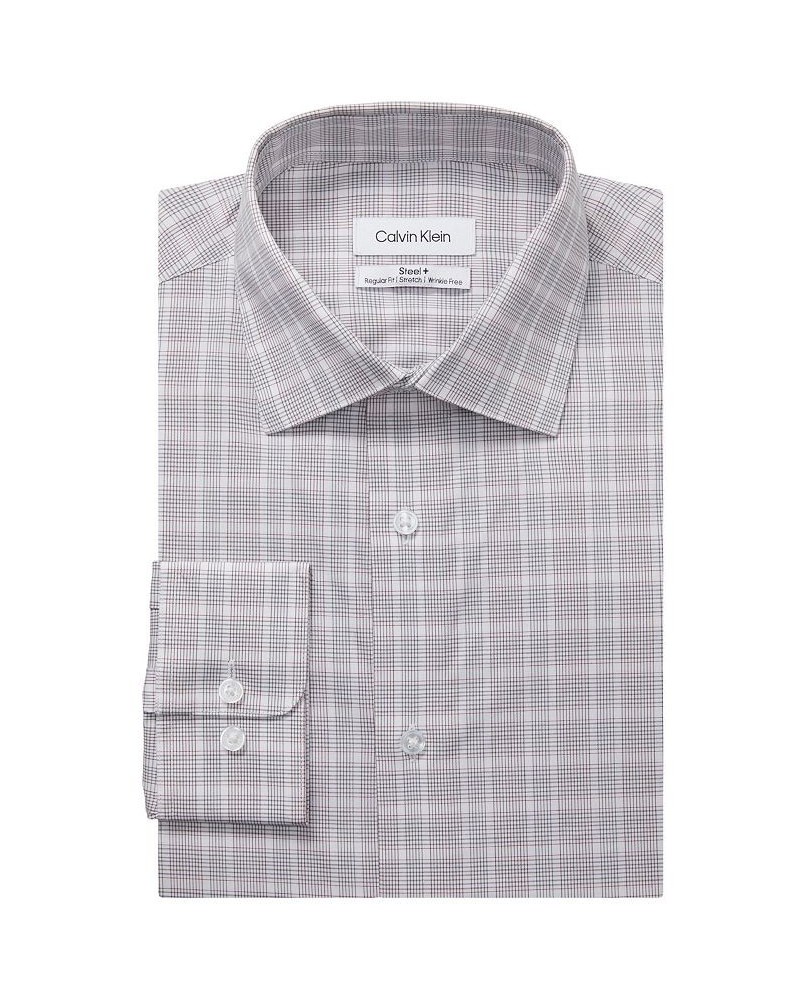 Men's Steel Regular Fit Stretch Wrinkle Free Dress Shirt Multi $20.11 Dress Shirts