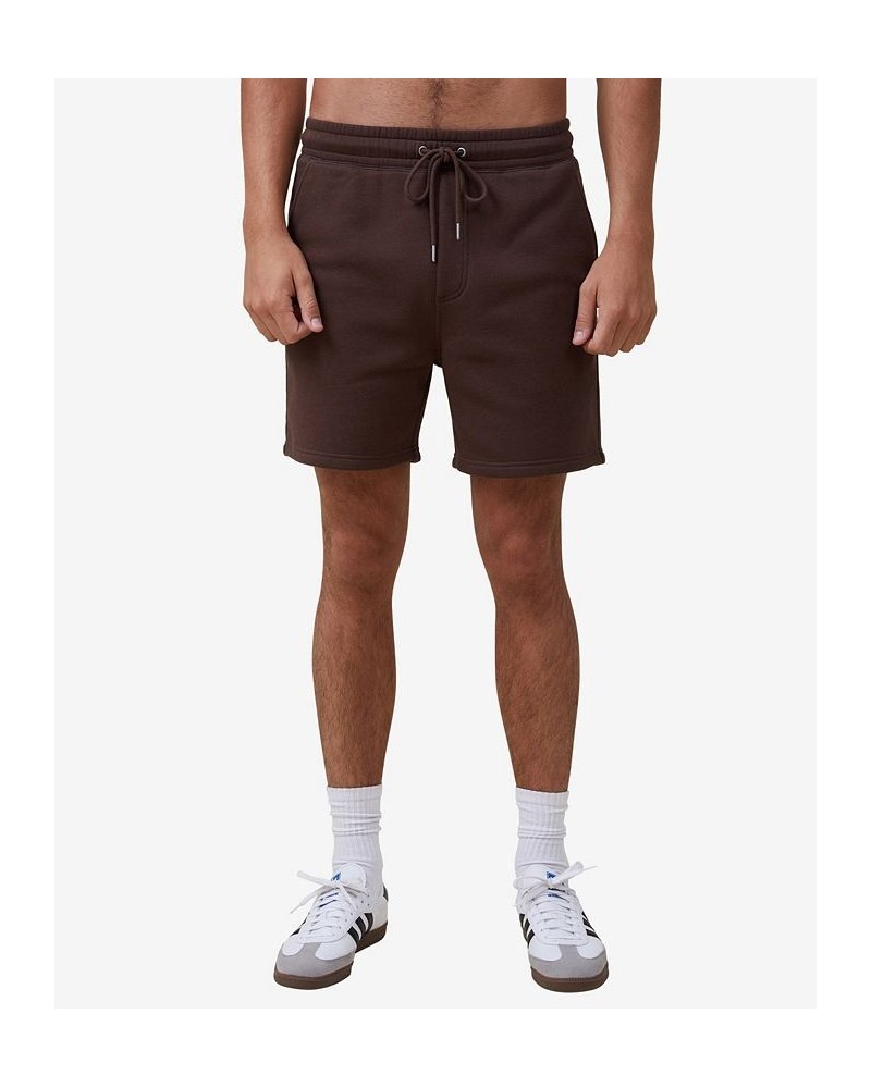 Men's Essential Fleece Shorts Brown $16.00 Shorts