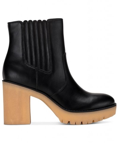 Lennii Lug Sole Booties Black $26.96 Shoes