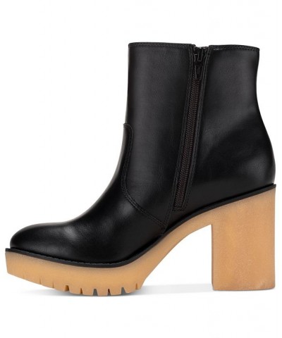 Lennii Lug Sole Booties Black $26.96 Shoes