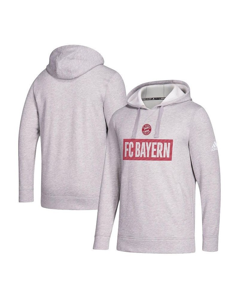 Men's Heathered Gray Bayern Munich Box Pullover Hoodie $28.60 Sweatshirt