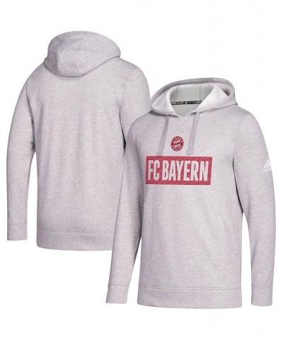 Men's Heathered Gray Bayern Munich Box Pullover Hoodie $28.60 Sweatshirt