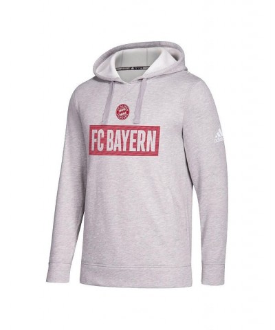 Men's Heathered Gray Bayern Munich Box Pullover Hoodie $28.60 Sweatshirt