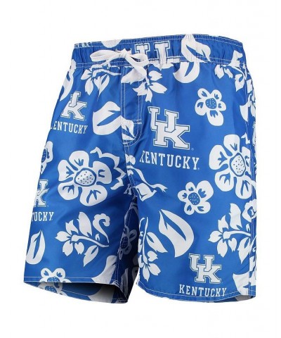 Men's Royal Kentucky Wildcats Floral Volley Swim Trunks $31.50 Swimsuits