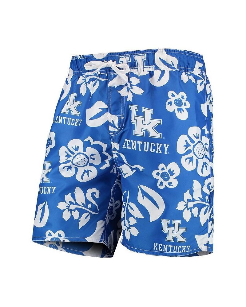 Men's Royal Kentucky Wildcats Floral Volley Swim Trunks $31.50 Swimsuits